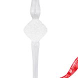 Маленькое фото 4: Украшение подвесное «Сосулька» (стекло), 32см, белый