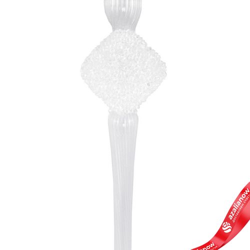 Фото 5: Украшение подвесное «Сосулька» (стекло), 32см, белый