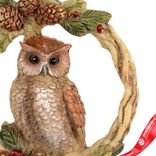 Маленькое фото 3: Украшение подвесное «Сова на венке» (полирезин), Н9,5х7,5х3см, коричневый