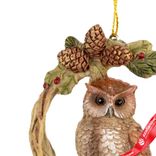 Маленькое фото 4: Украшение подвесное «Сова на венке» (полирезин), Н9,5х7,5х3см, коричневый