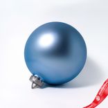 Маленькое фото 1: Украшение «Шар матовый» (пластик), D20см, голубой