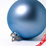 Маленькое фото 4: Украшение «Шар матовый» (пластик), D20см, голубой