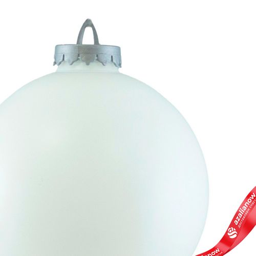 Фото 3: Украшение «Шар» (пластик), D15см, белый