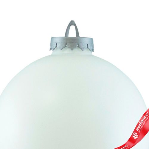 Фото 4: Украшение «Шар» (пластик), D15см, белый