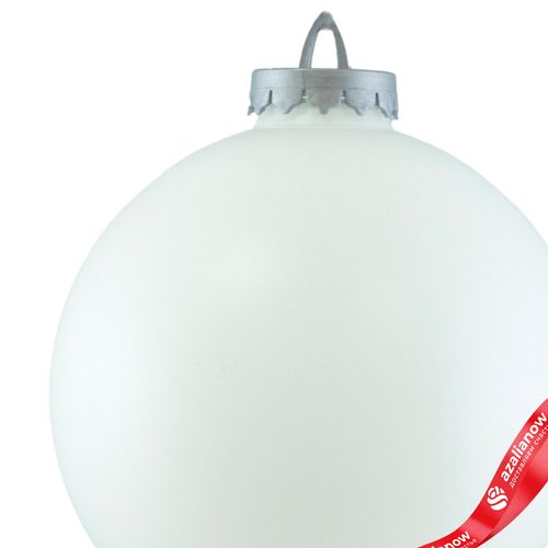 Фото 2: Украшение «Шар» (пластик), D20см, белый