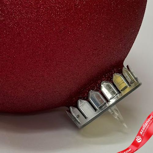 Фото 5: Украшение «Шар с блестками» (пластик), D15см, красный