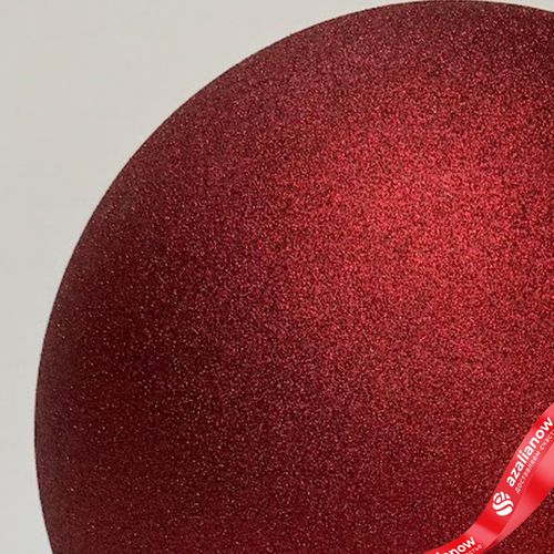 Фото 4: Украшение «Шар с блестками» (пластик), D20см, красный