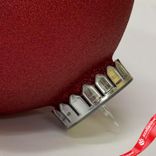 Маленькое фото 5: Украшение «Шар с блестками» (пластик), D20см, красный