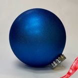 Маленькое фото 1: Украшение «Шар с блестками» (пластик), D24см, синий