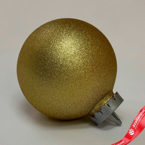 Украшение «Шар с блестками» (пластик), D24см, золотой