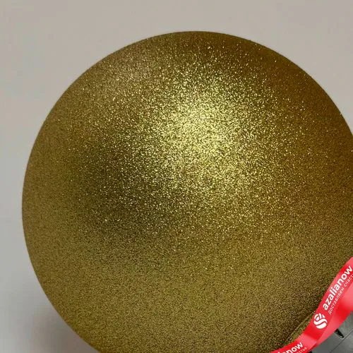 Фото 2: Украшение «Шар с блестками» (пластик), D24см, золотой