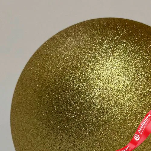 Фото 4: Украшение «Шар с блестками» (пластик), D24см, золотой