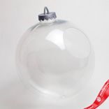 Маленькое фото 1: Украшение «Шар с отверстием» (пластик), D24см, прозрачный