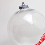 Маленькое фото 2: Украшение «Шар с отверстием» (пластик), D24см, прозрачный