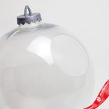 Маленькое фото 3: Украшение «Шар с отверстием» (пластик), D24см, прозрачный