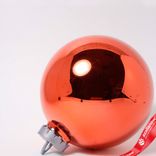 Маленькое фото 2: Украшение «Шар зеркальный» (пластик), D24см, красный