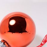 Маленькое фото 3: Украшение «Шар зеркальный» (пластик), D24см, красный