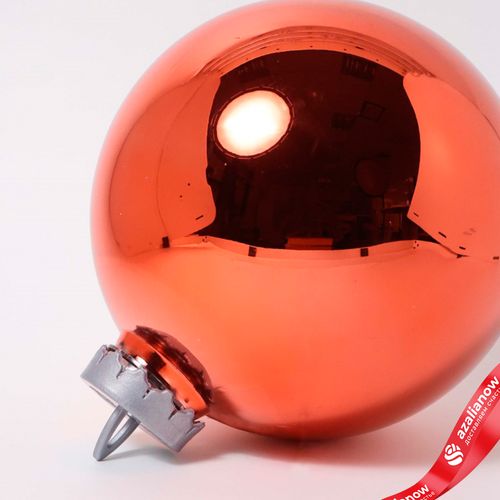 Фото 4: Украшение «Шар зеркальный» (пластик), D24см, красный