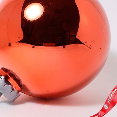 Фото 5: Украшение «Шар зеркальный» (пластик), D24см, красный