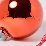 Маленькое фото 5: Украшение «Шар зеркальный» (пластик), D24см, красный