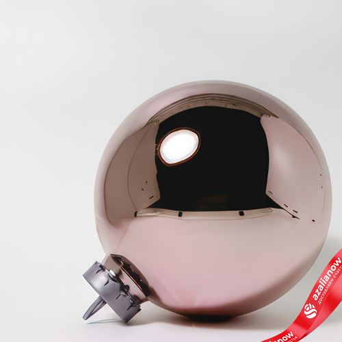 Фото 2: Украшение «Шар зеркальный» (пластик), D24см, розовое золото