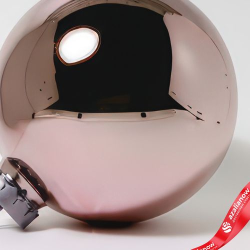 Фото 5: Украшение «Шар зеркальный» (пластик), D24см, розовое золото