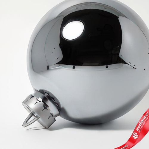 Фото 4: Украшение «Шар зеркальный» (пластик), D24см, серебряный