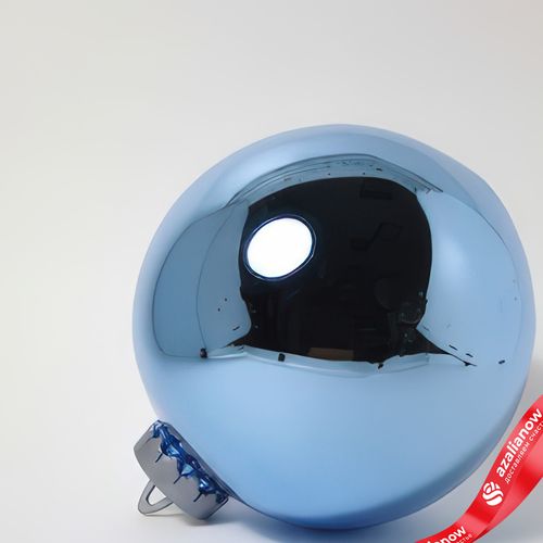 Фото 2: Украшение «Шар зеркальный» (пластик), D24см, синий