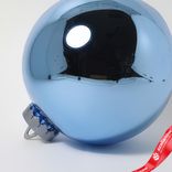 Маленькое фото 4: Украшение «Шар зеркальный» (пластик), D24см, синий