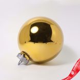 Маленькое фото 1: Украшение «Шар зеркальный» (пластик), D24см, золотой