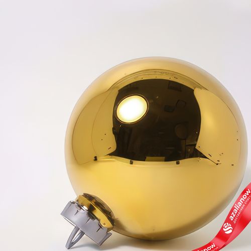 Фото 2: Украшение «Шар зеркальный» (пластик), D24см, золотой