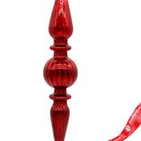 Маленькое фото 2: Украшение подвесное «Сосулька» (стекло), Н19х4см, красный