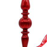 Маленькое фото 3: Украшение подвесное «Сосулька» (стекло), Н19х4см, красный