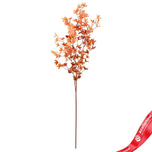 Ветка декоративная искусственная (пластик), 120см, оранжевый