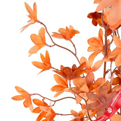 Фото 5: Ветка декоративная искусственная (пластик), 120см, оранжевый