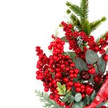 Маленькое фото 4: Ветка еловая с ягодами и эвкалиптом, 40см, зеленый/красный