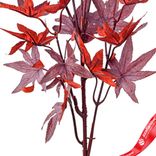 Маленькое фото 5: Ветка клена искусственная (пластик), 78см, бордовый