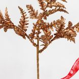 Маленькое фото 3: Ветка «Папоротник с глиттером», 27см, коричневый