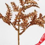 Маленькое фото 5: Ветка «Папоротник с глиттером», 27см, коричневый