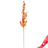 Маленькое фото 1: Ветка искусственная с ягодами, H72 см, оранжевый