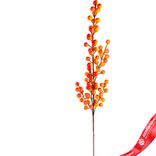 Маленькое фото 2: Ветка искусственная с ягодами, H72 см, оранжевый