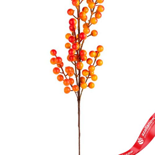 Фото 5: Ветка искусственная с ягодами, H72 см, оранжевый