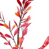 Маленькое фото 3: Ветка с листьями искусственная (пластик), 110см, красный