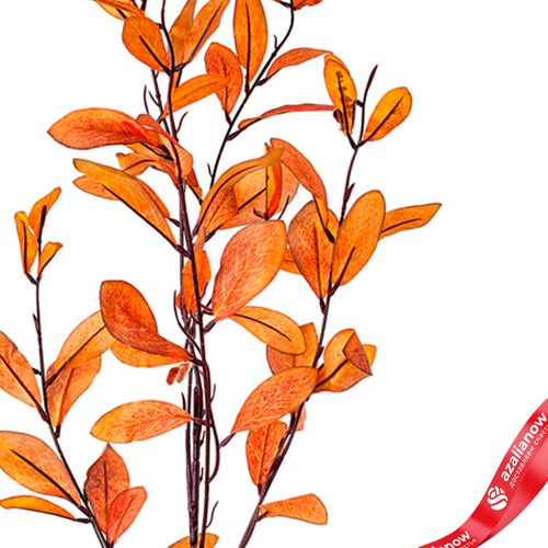 Фото 3: Ветка с листьями искусственная (пластик), 110см, желтый