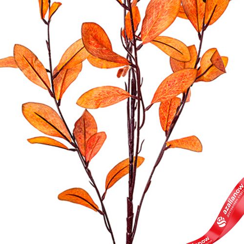 Фото 5: Ветка с листьями искусственная (пластик), 110см, желтый