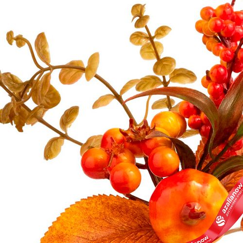 Фото 4: Ветка искусственная «Осенняя с тыквой», Н23см, оранжевый