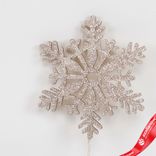 Маленькое фото 2: Вставка «Снежинка с глиттером», 8хH20см, шампань