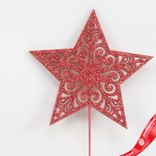 Маленькое фото 2: Вставка «Звезда с глиттером», 8хH20см, красный