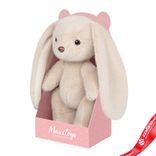 Маленькое фото 3: Игрушка м/н «Зайка» в подарочной коробке, 20см, кремовый