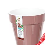 Маленькое фото 2: Кашпо «Порто» со вставкой (пластик), D17,5хH16см, 2,4л, мокко